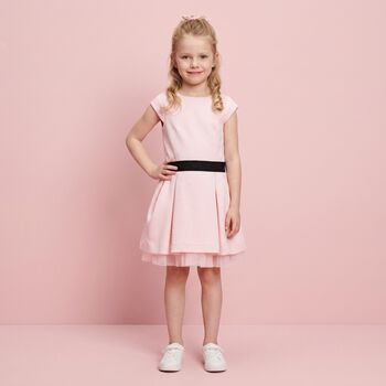 Girls Pink Logo Dress