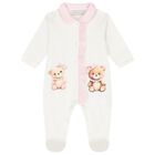 Baby Girls Ivory Teddy Bear Babygrow Gift Set, 1, hi-res