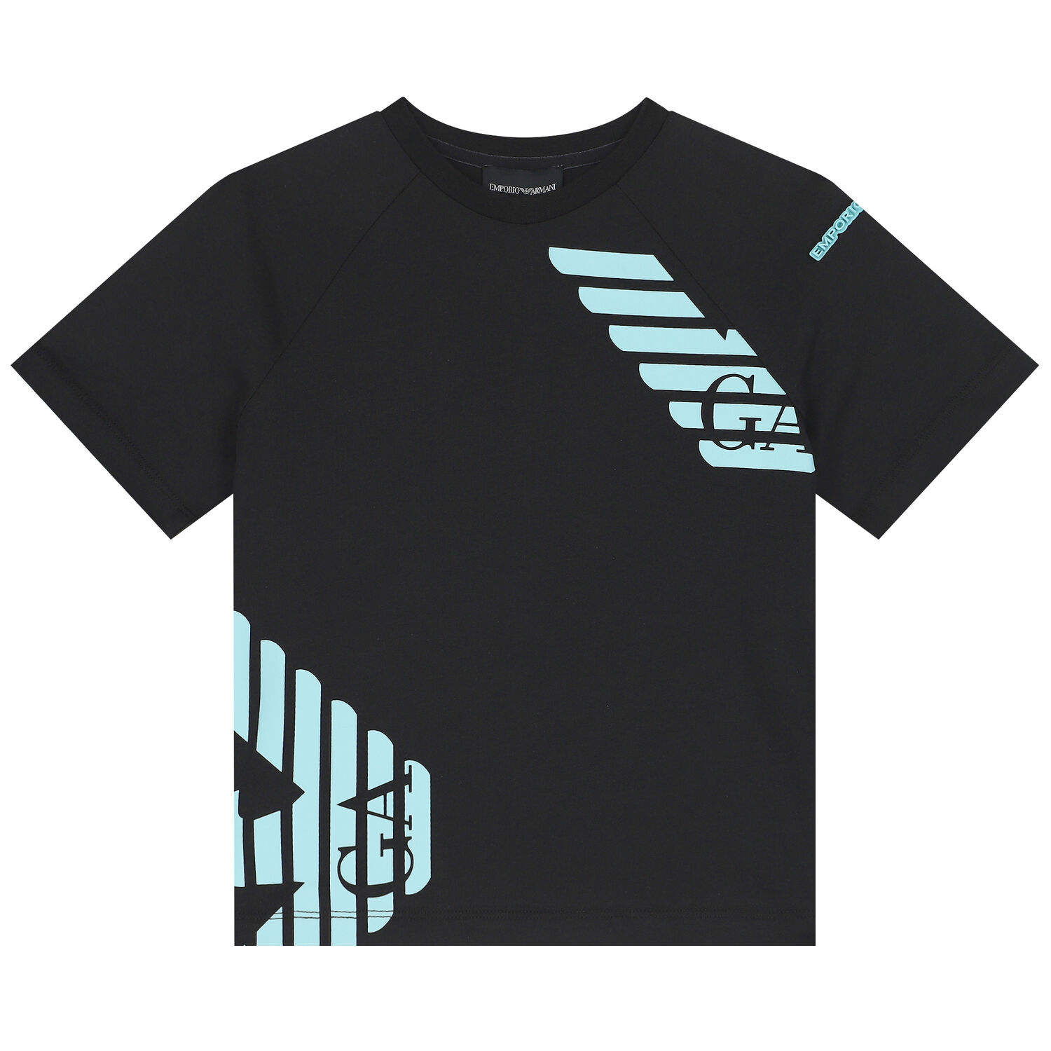 Boys Black Logo T-Shirt, 1, hi-res