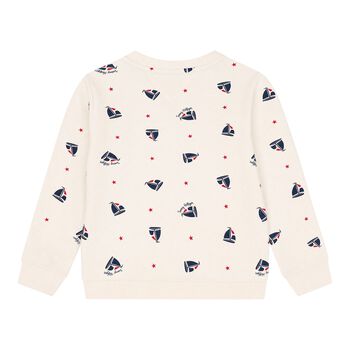 Ivory Sailboat Logo Baby Sweatshirt