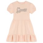Girls Pink Logo Dress, 1, hi-res
