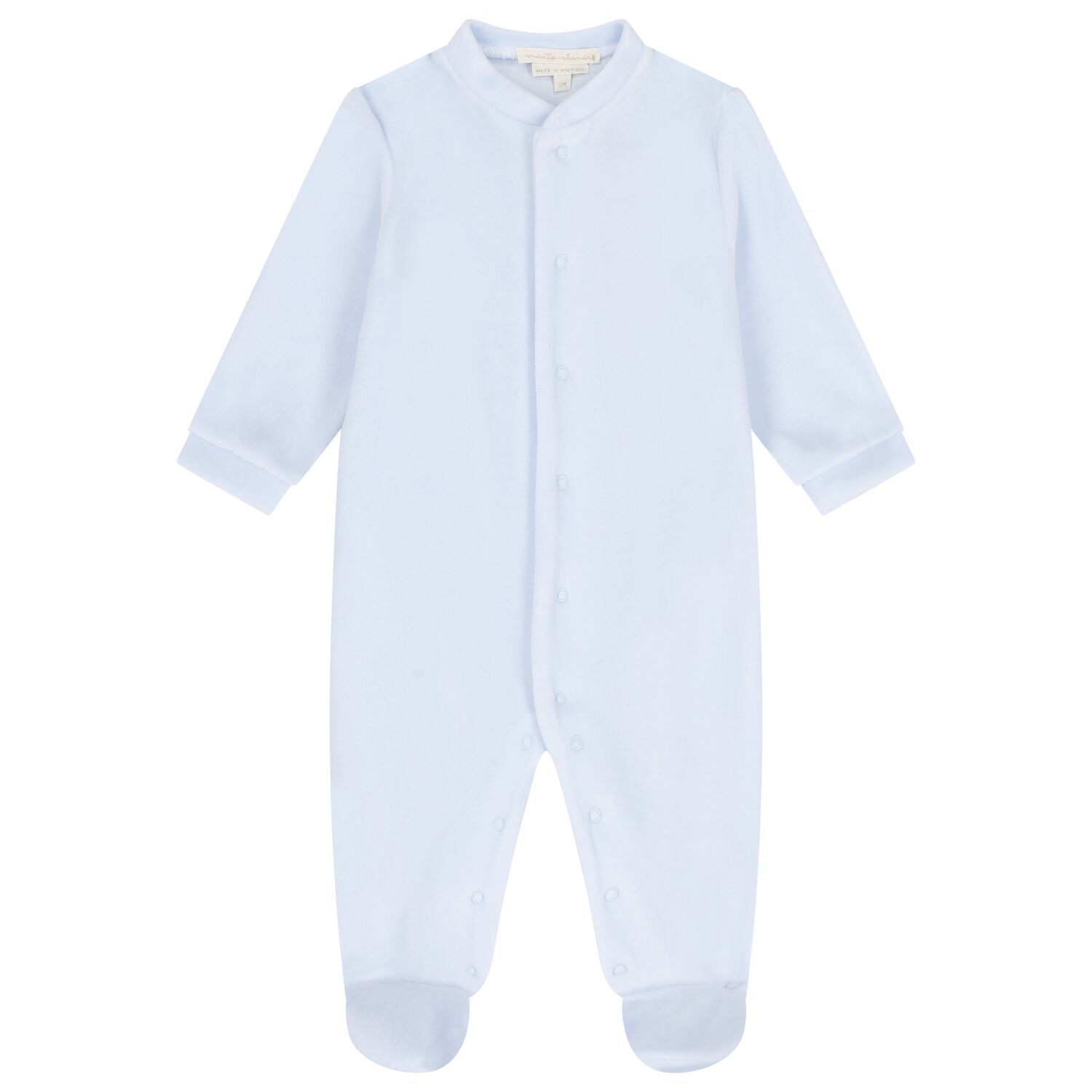 Baby Boys Blue Wings Velour Babygrow, 1, hi-res