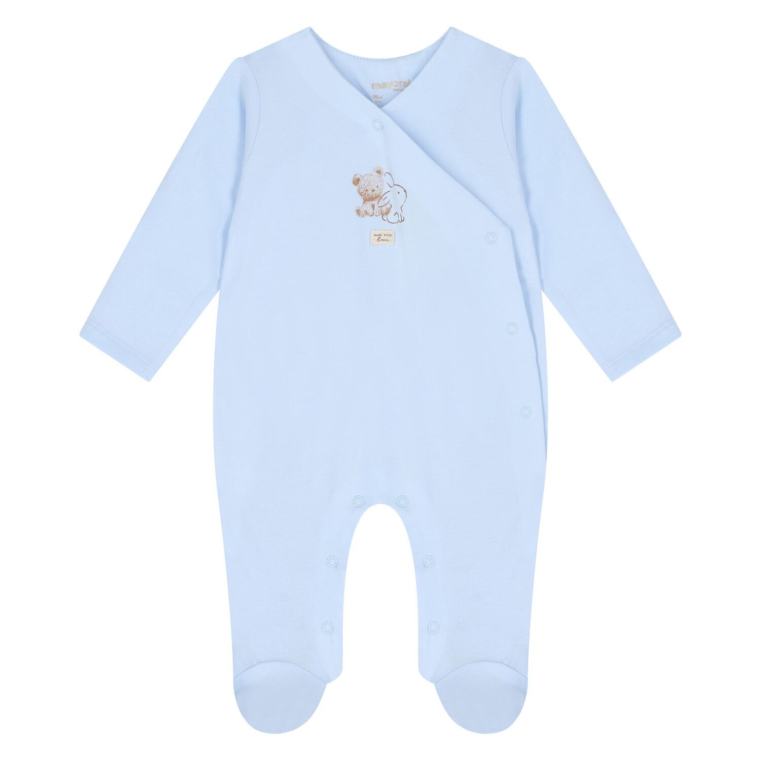 Baby Boys Blue & White Babygrow Gift Set (3 Piece), 4, hi-res