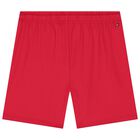 Boys Red Varsity Logo Jersey Shorts, 2, hi-res