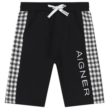 Boys Black Logo Shorts