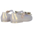 Younger Girls Ivory & Beige Butterfly Jelly Shoes, 2, hi-res