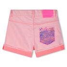 Girls Pink Sequin Shorts, 1, hi-res