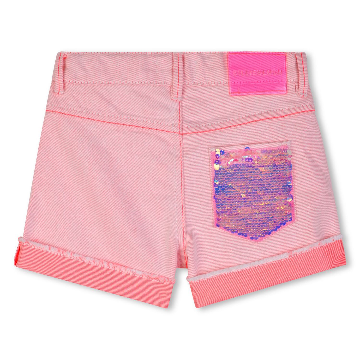 Girls Pink Sequin Shorts, 1, hi-res