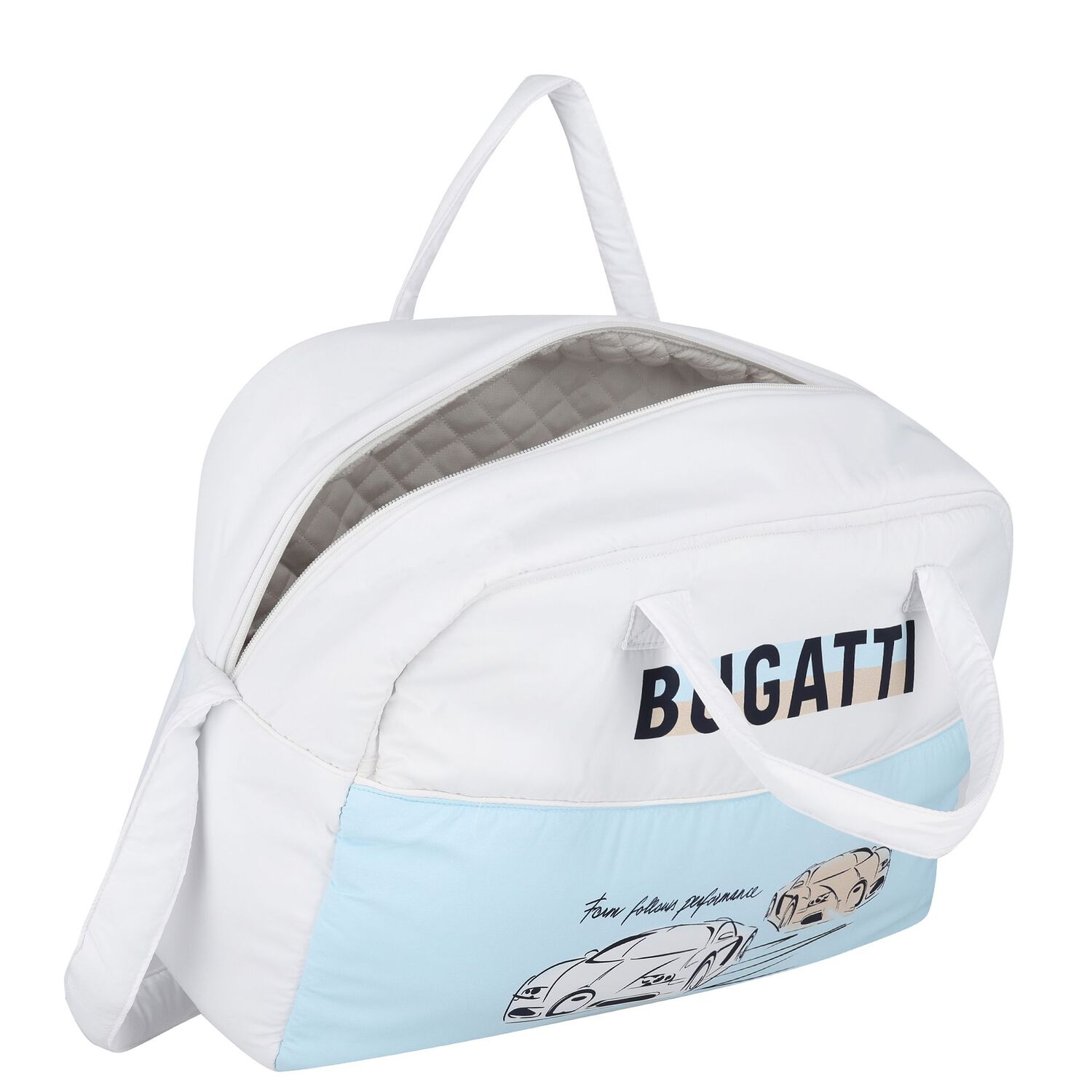 Baby Boys White & Blue Logo Changing Bag, 1, hi-res