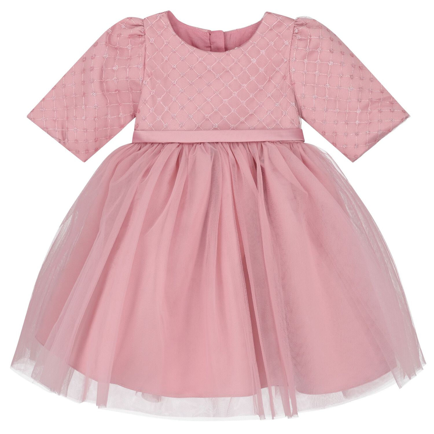 Younger Girls Pink Tulle Dress Set, 1, hi-res image number null