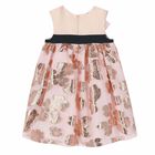 Girls Pink & Rose Gold Brocade Dress, 1, hi-res