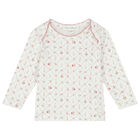 Baby Girls Ivory Floral Pyjamas, 1, hi-res