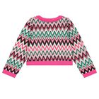 Girls Pink Logo Cardigan, 1, hi-res