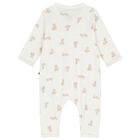 Ivory & Beige Teddy Bear Baby Romper, 1, hi-res