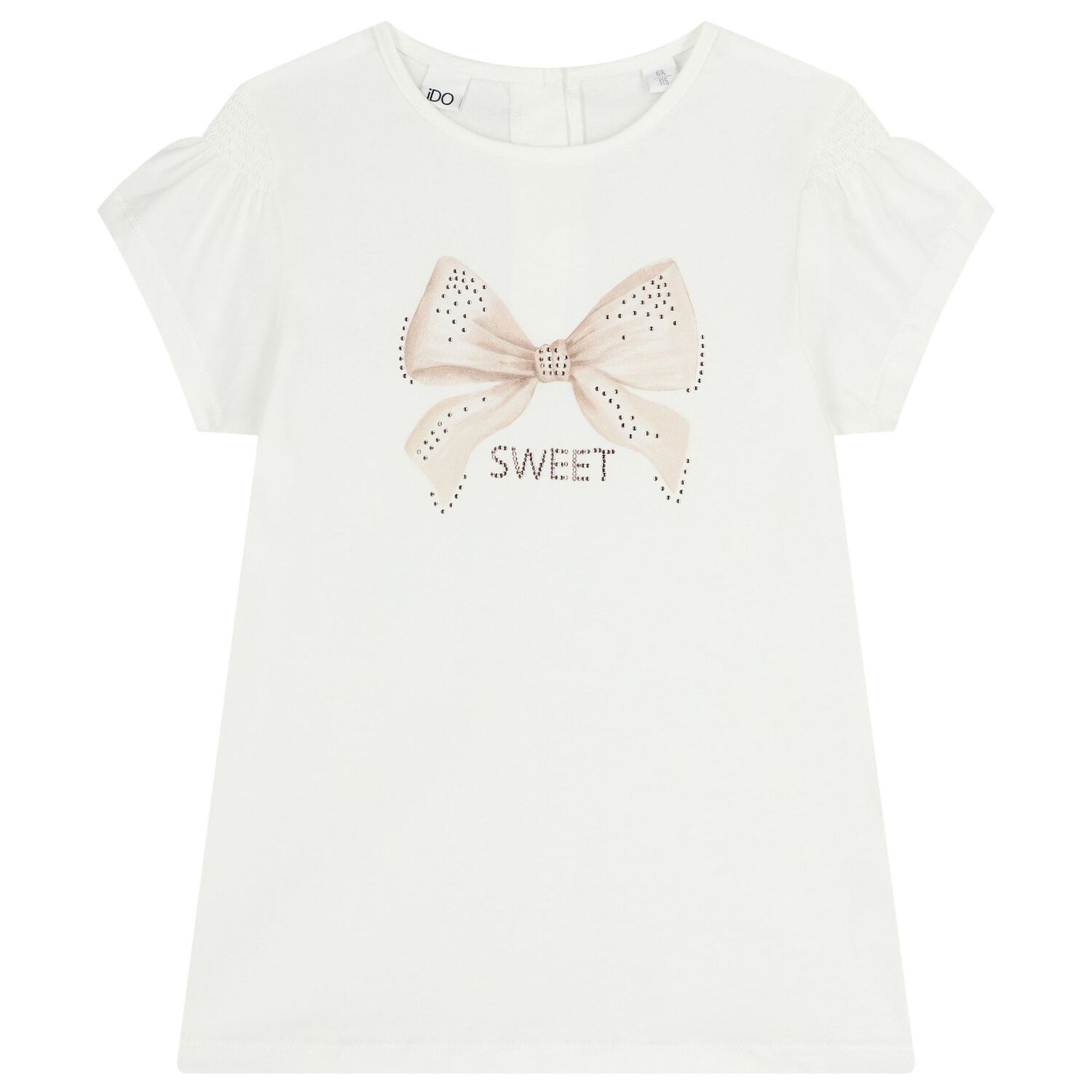 Girls Ivory & Beige Bow Skirt Set, 1, hi-res