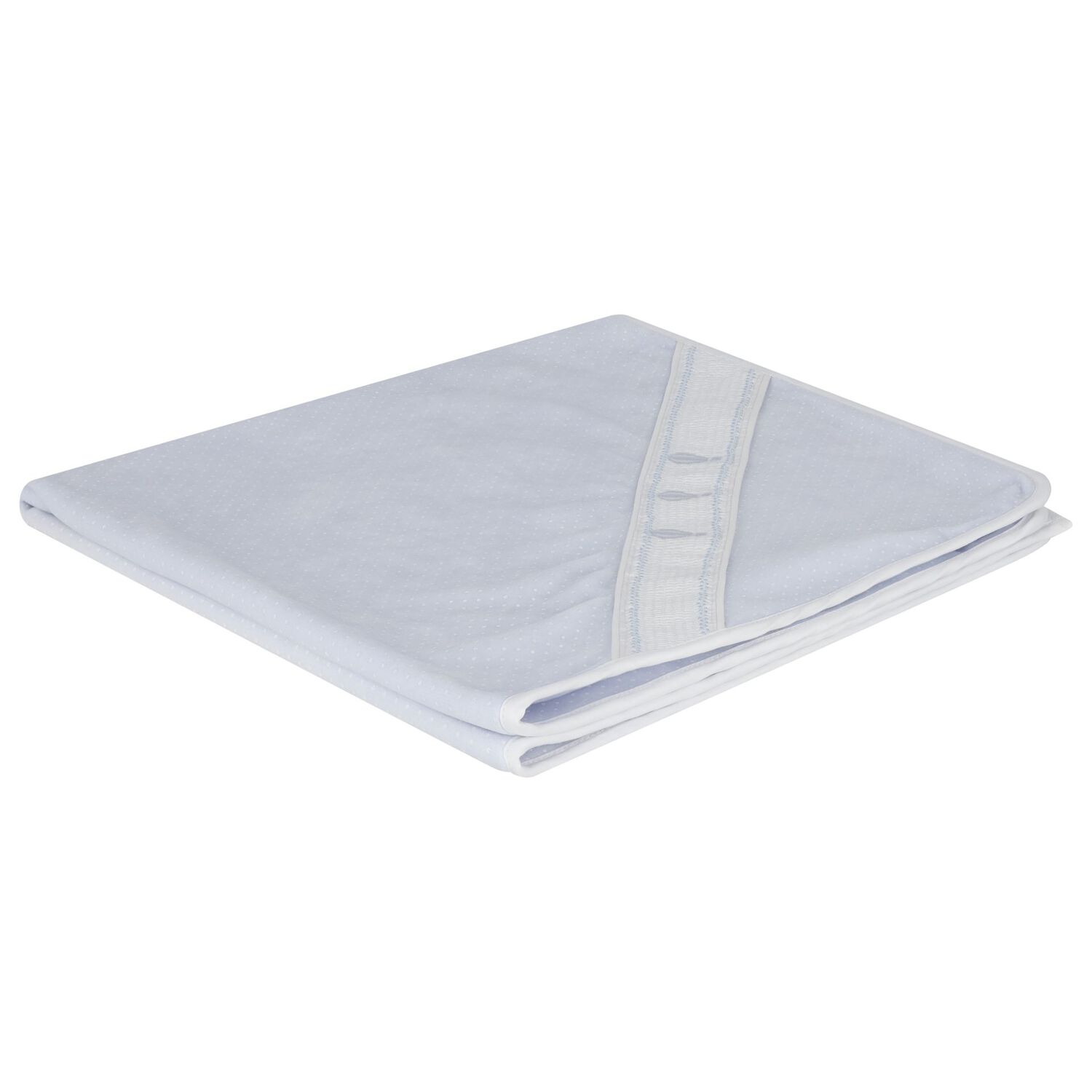 Baby Boys Blue & White Dots Blanket, 1, hi-res