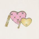 Girls Ivory Heart Bag T-Shirt, 1, hi-res