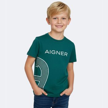 Boys Green Logo T-Shirt