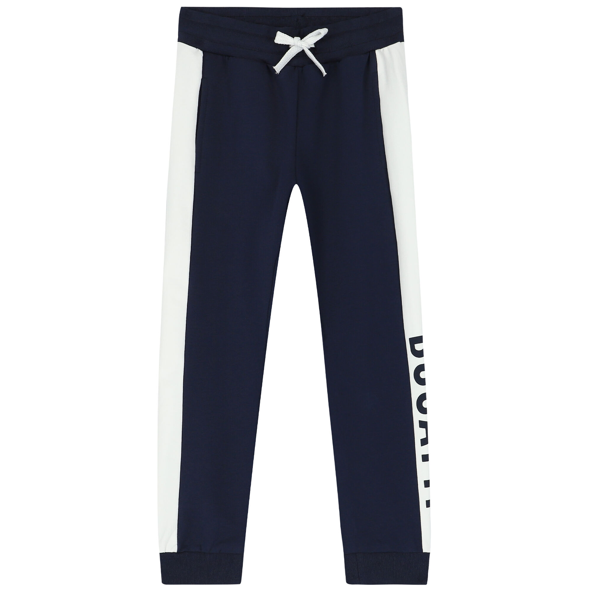 Bugatti Junior Boys Navy White Logo Joggers Junior Couture UK