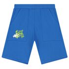 Boys White & Blue Dinosaur Shorts Set, 1, hi-res