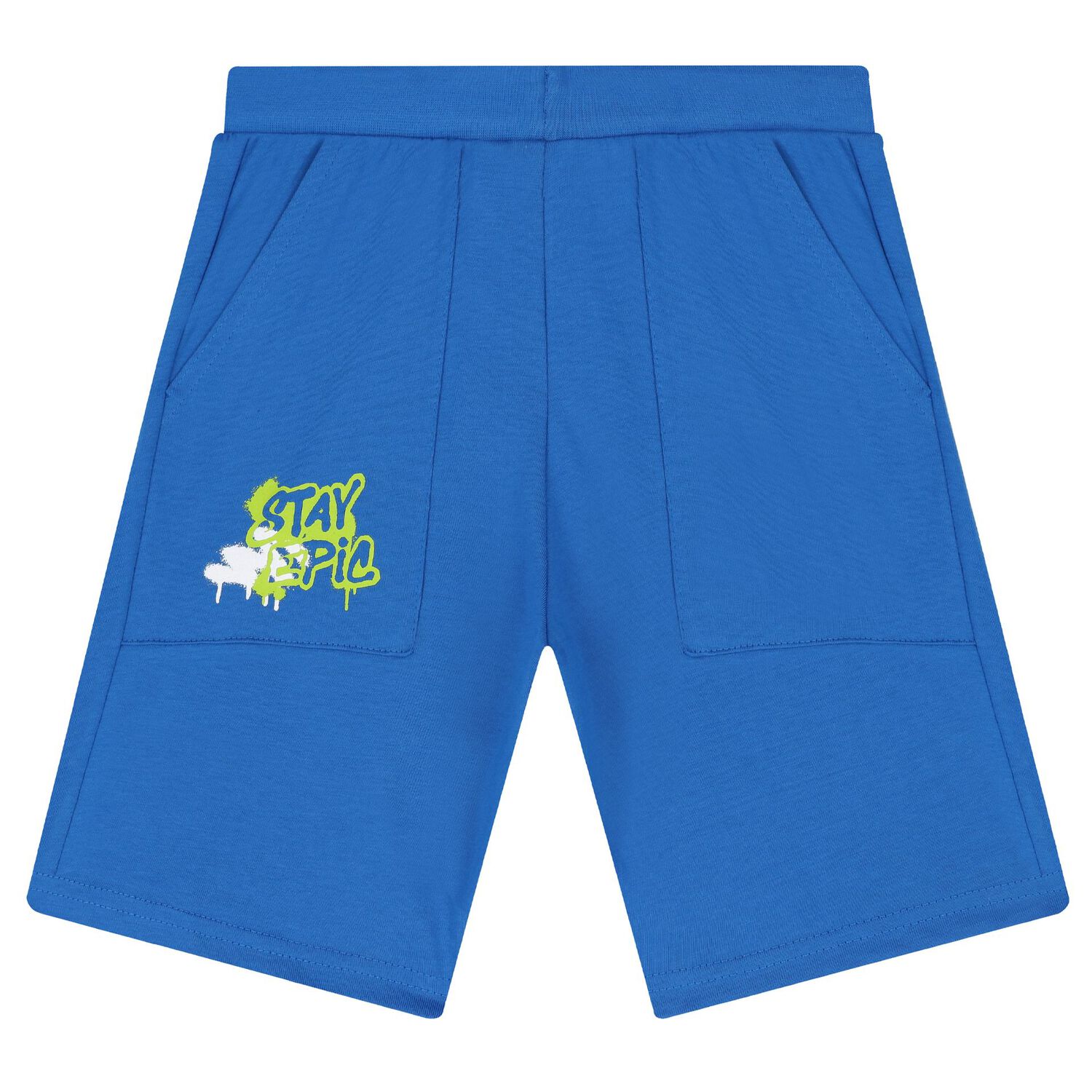 Boys White & Blue Dinosaur Shorts Set, 1, hi-res image number null