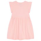 Girls Pink Teddy Bear & Flowers Dress, 2, hi-res