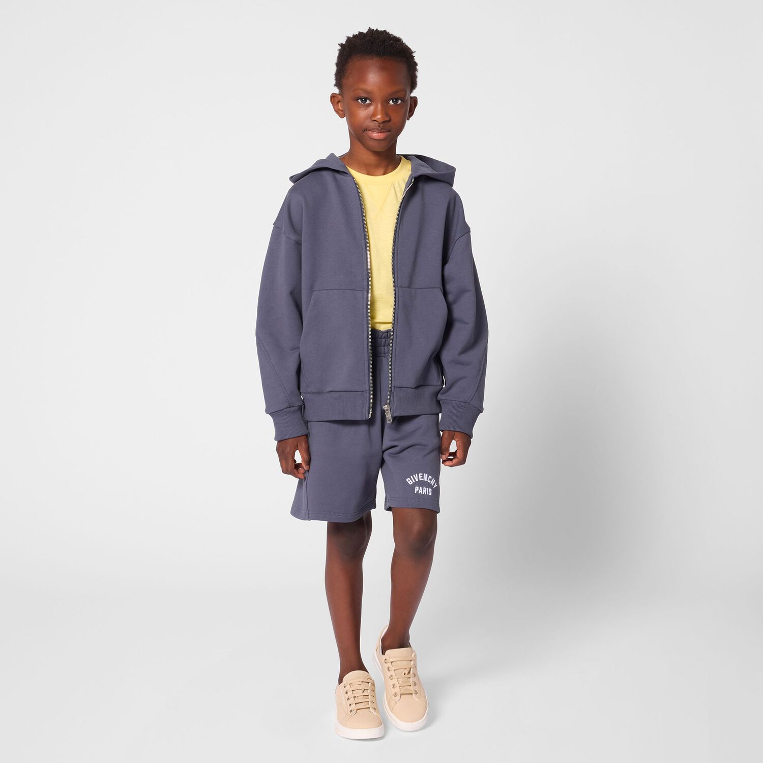 Boys Navy Blue Logo Shorts, 2, hi-res