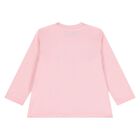 Younger Girls Pink Teddy Bear Logo Long Sleeve Top, 4, hi-res