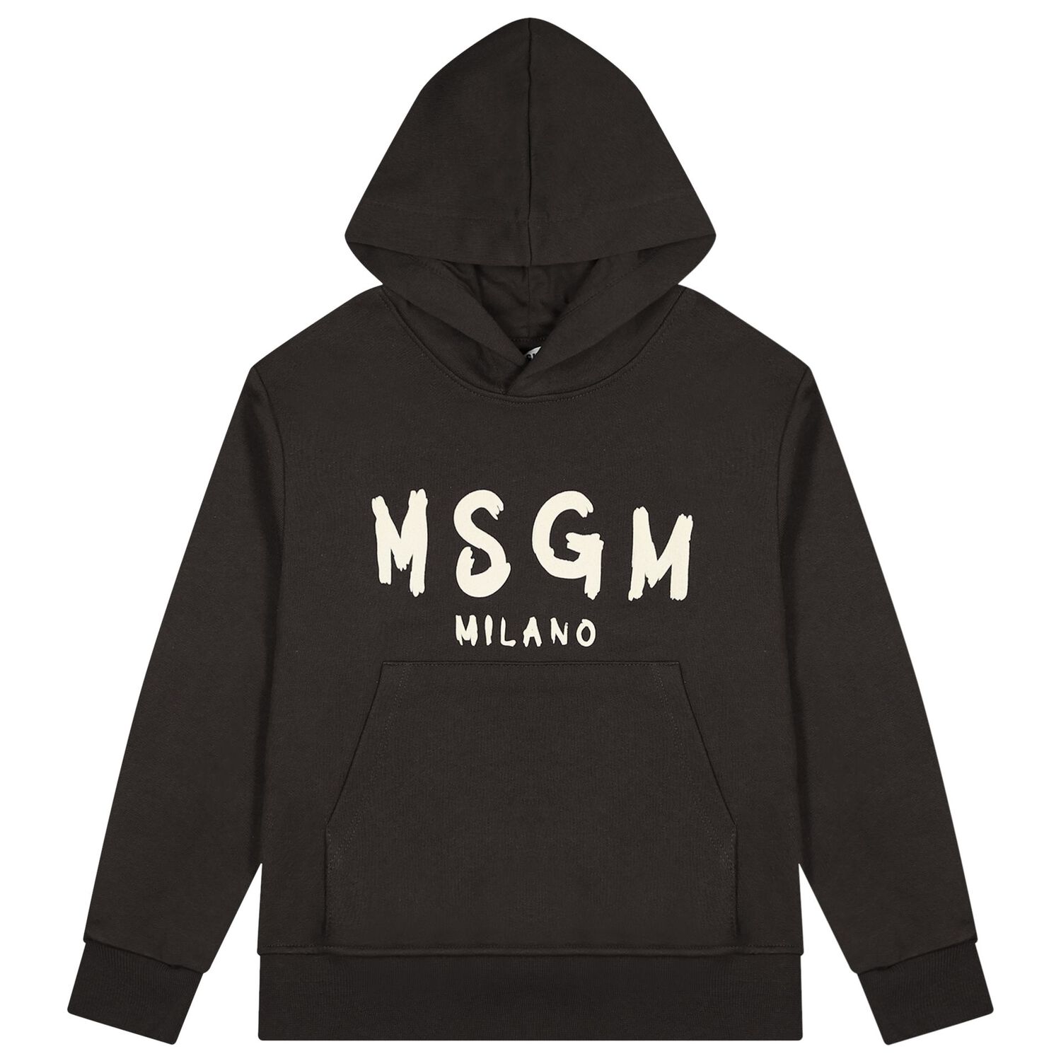 Brown Logo Hooded Top , 3, hi-res