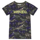 Boys Green & Purple Logo T-Shirt, 1, hi-res