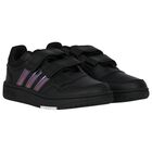 Black Hoops 3.0 Logo Trainers, 1, hi-res