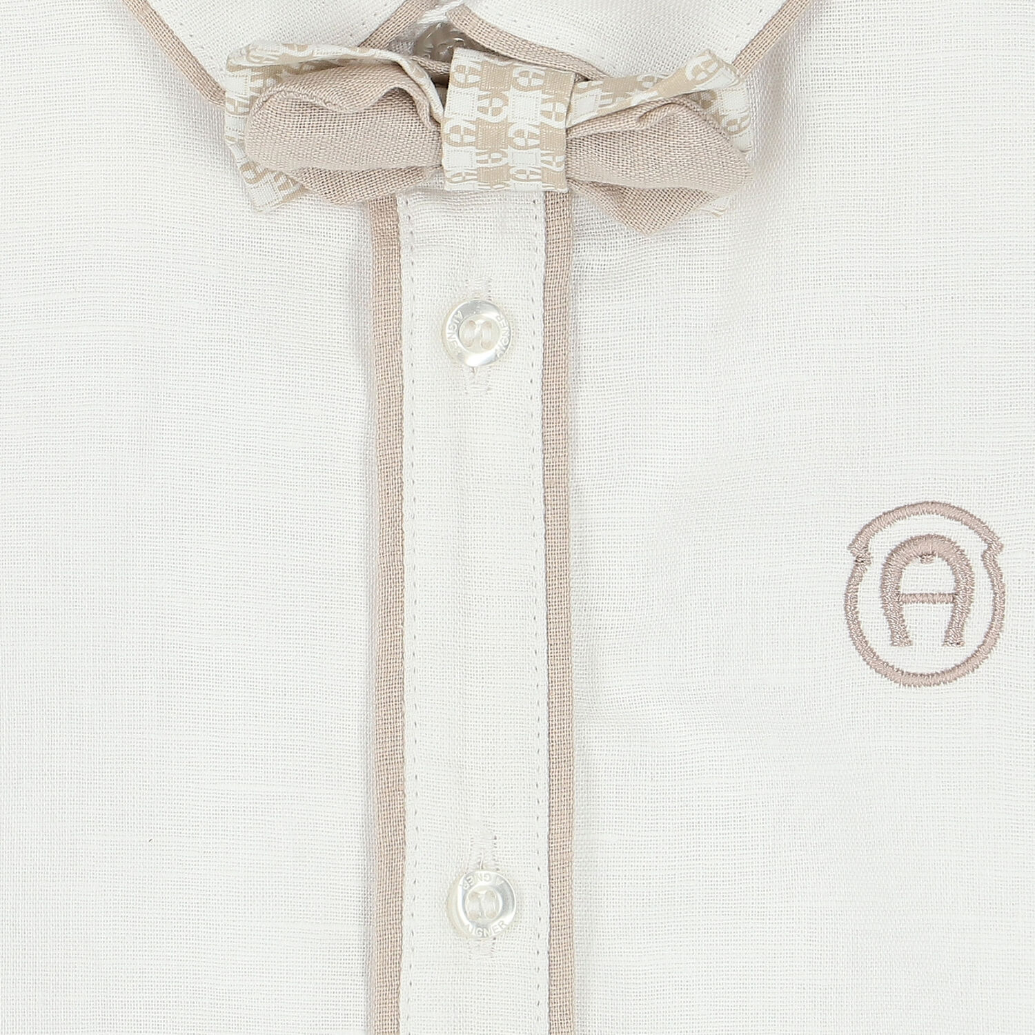 Younger Boys White Logo Shirt, 1, hi-res