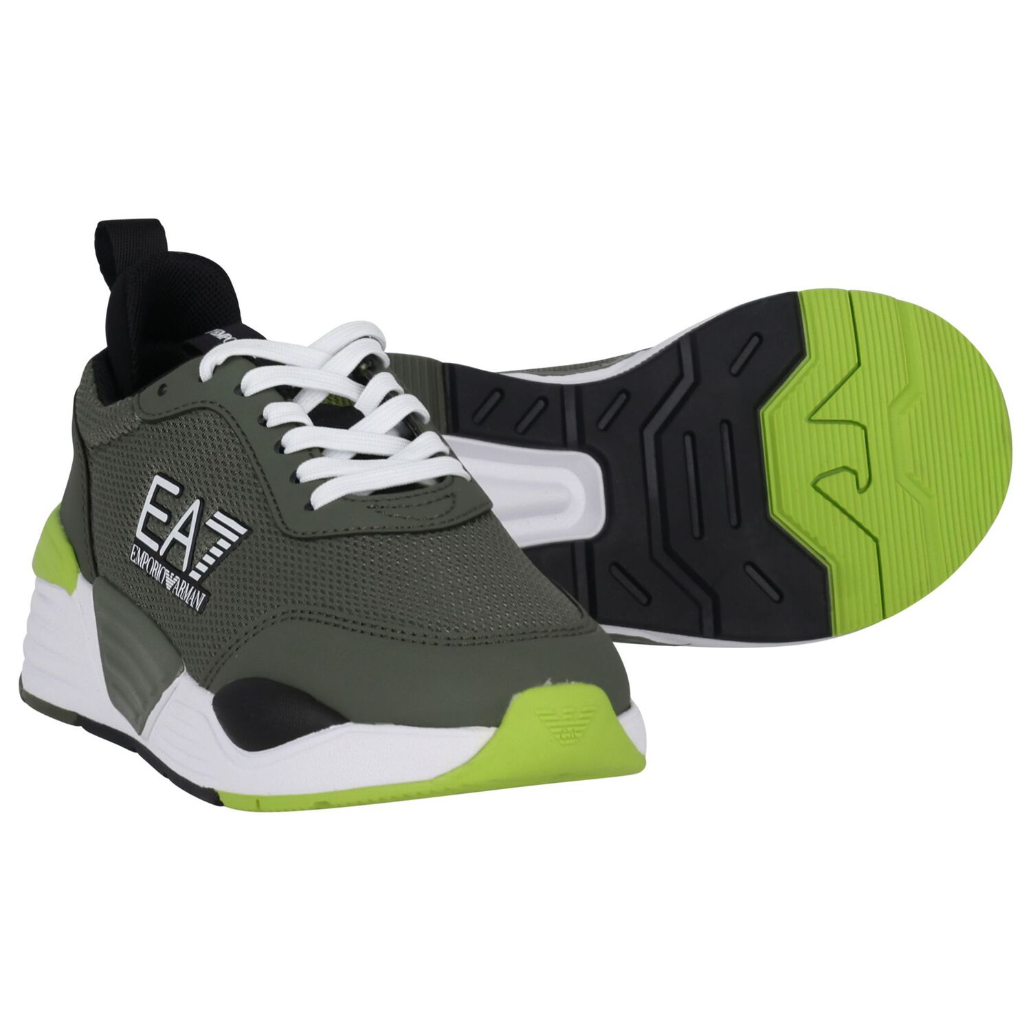 Green Logo Trainers, 2, hi-res