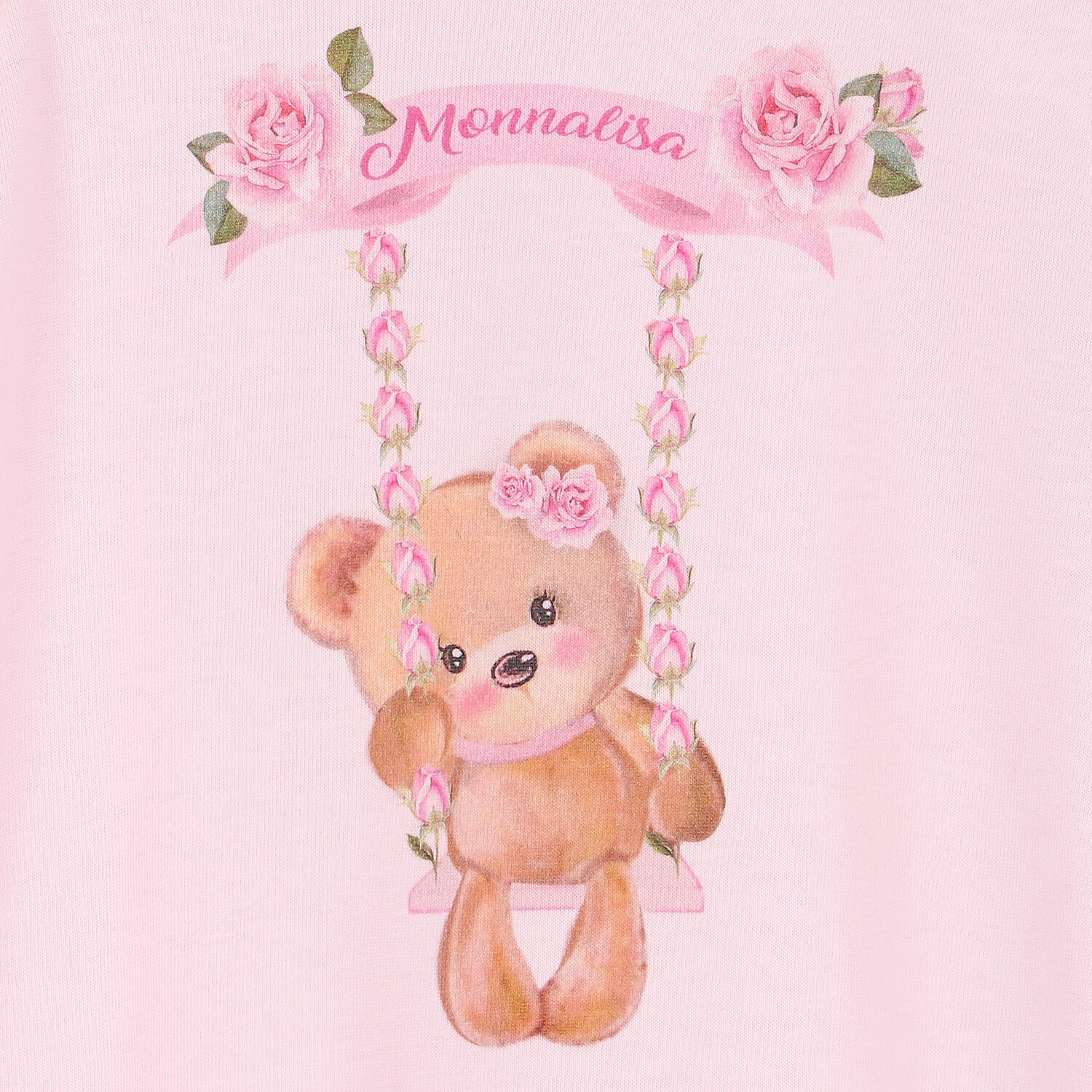 Younger Girls Pink Teddy Bear T-Shirt, 1, hi-res