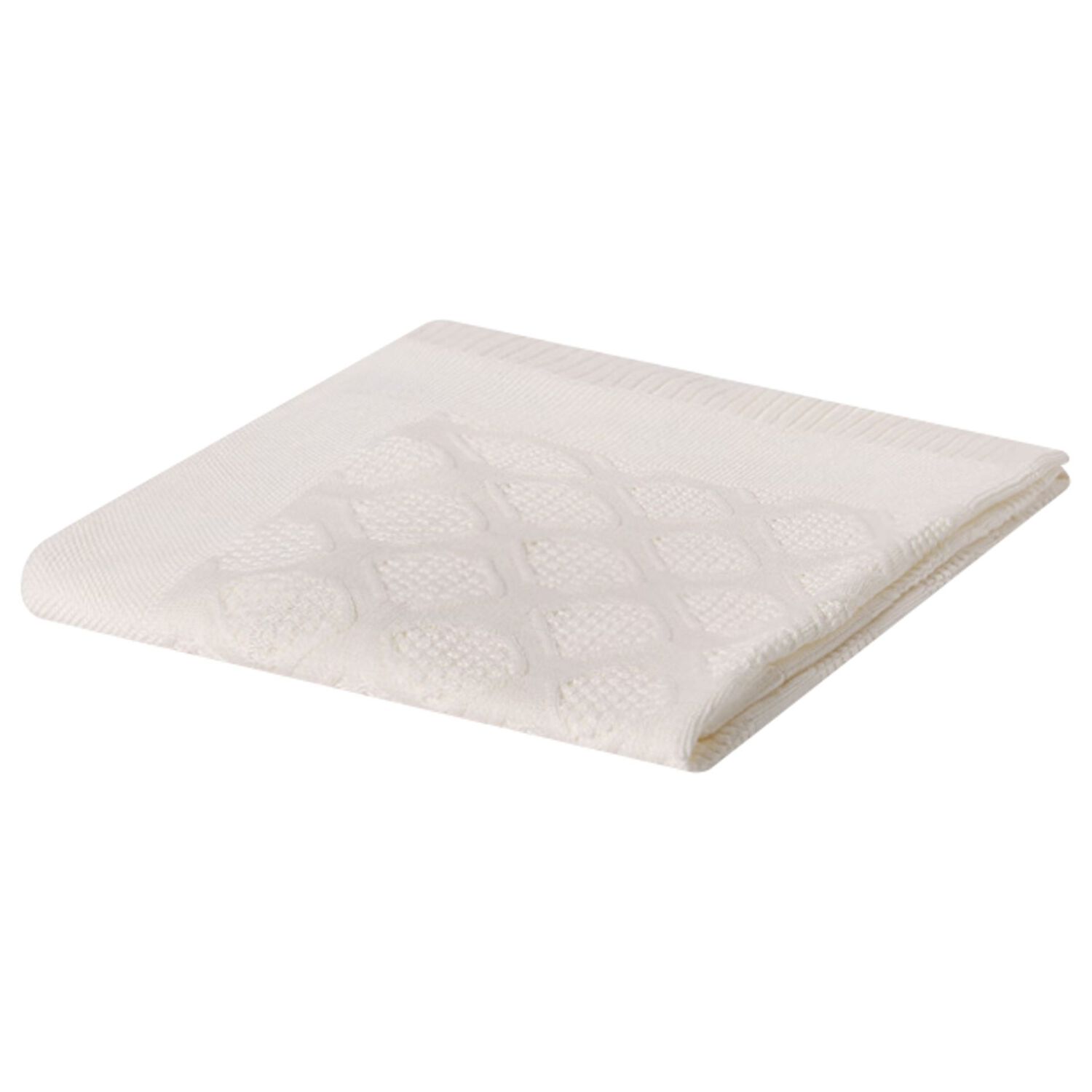 Beige Knit Baby Blanket , 1, hi-res