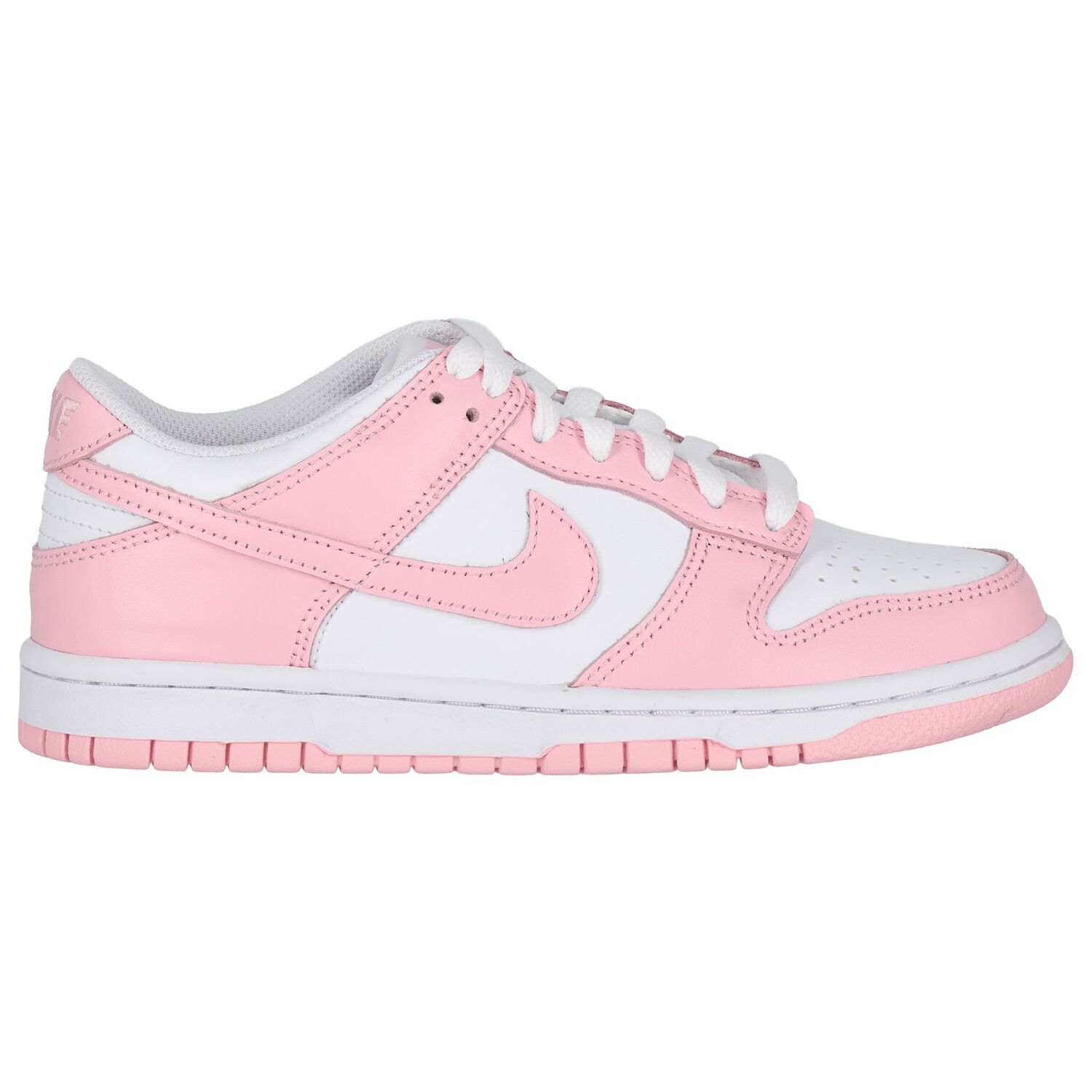 Girls Pink & White Dunk Low Trainers, 2, hi-res image number null