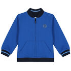 Younger Boys Navy, Ivory & Blue Tracksuit, 1, hi-res