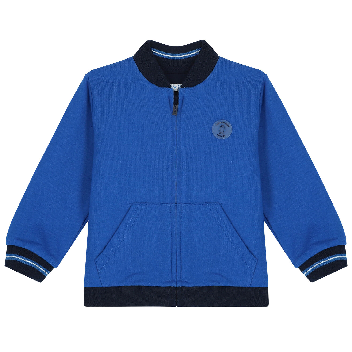 Younger Boys Navy, Ivory & Blue Tracksuit, 1, hi-res