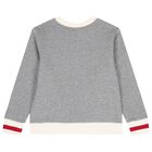 Boys Grey Logo Polo Bear Sweatshirt, 1, hi-res