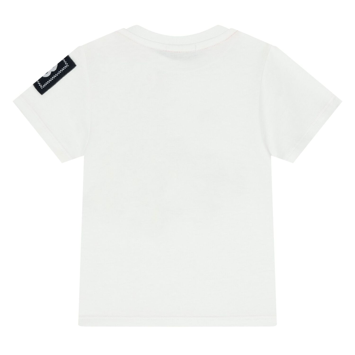Younger Boys White Logo T-Shirt, 3, hi-res