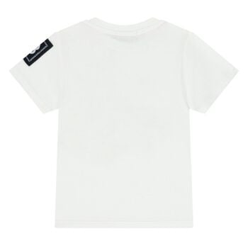 Younger Boys White Logo T-Shirt