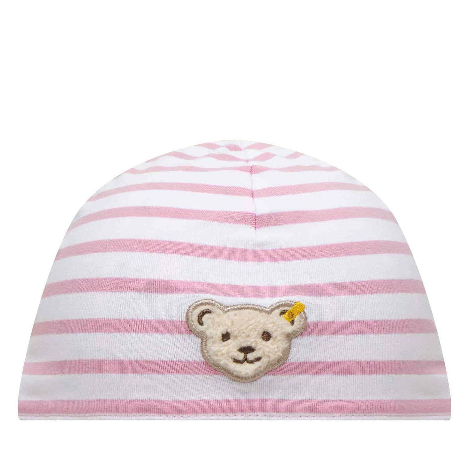 Baby Girls Pink & White Striped Hat, 1, hi-res