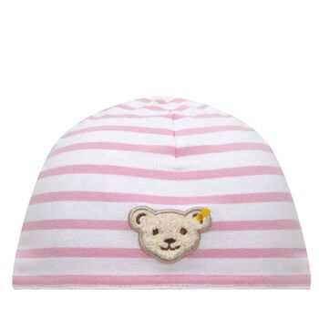 Baby Girls Pink & White Striped Hat
