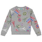 Boys Grey Logo Sweatshirt, 1, hi-res