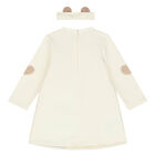 Baby Girls Ivory Teddy Bear Dress Set, 1, hi-res