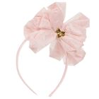 Girls Pink Bow Headband , 3, hi-res