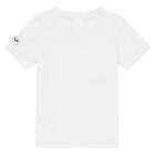 Boys White Logo T-Shirt, 1, hi-res