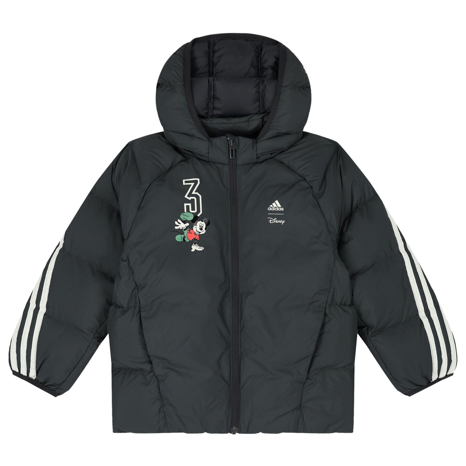 Adidas Kids Grey Mickey Mouse Puffer Jacket Junior Couture UK