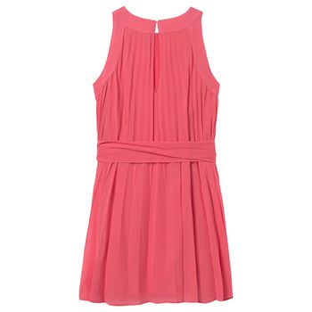 Girls Pink Pleated Dress