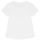 Girls White Logo T-Shirt, 1, hi-res